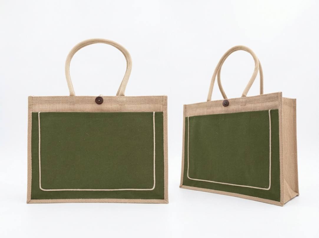 SHV826 KBL Jute/Canvas with Olive Green